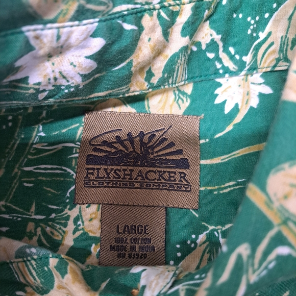 Flyshacker Men's Fish Shirt size large - Picture 4 of 8